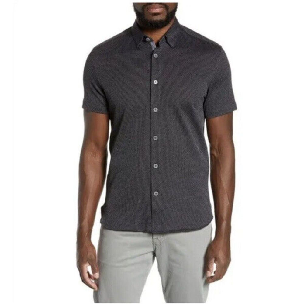 Ted Baker London Slim Fit Short Sleeve Button Up Shirt 2XL